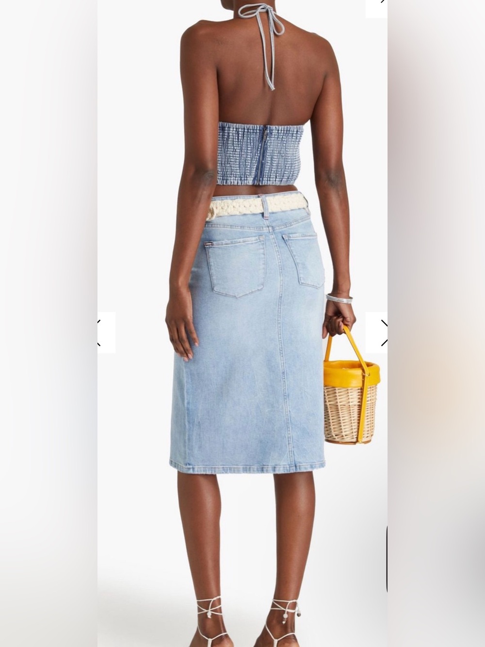 Alice + Olivia Denim Halter Crop Top NWT size 2 - Picture 6 of 6
